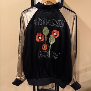 Enfants Riches Deprimes Chinese Rocks Embroidered Silk Souvenir Jacket